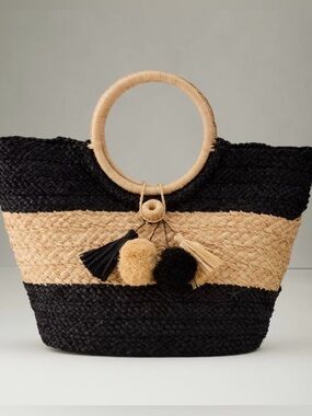 Tommy Bahama Beach Tote Caladesi Raffia NWT
